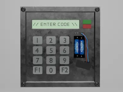 access control panel  Free low-poly 3D model