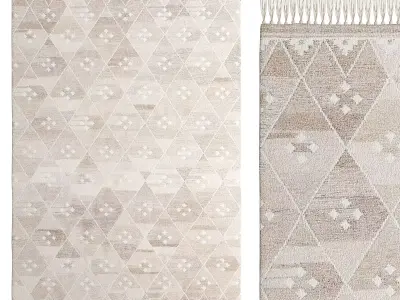 Cora Kilim Woven Rug 3D model