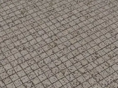 Weather Stained Ceramic Mosaic Tiles PBR Texture  Texture