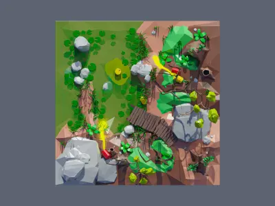 land 18A Low-poly 3D model