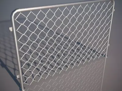 Fence 03 Low-poly 3D model