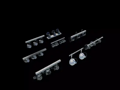 stage light set 3D model