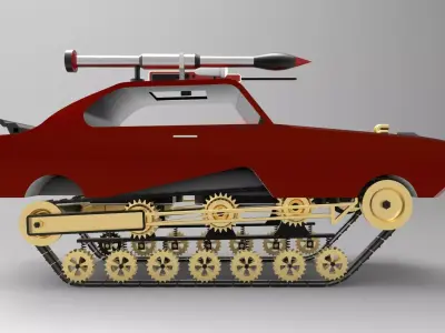 Mad Max Vehicle Low-poly 3D model