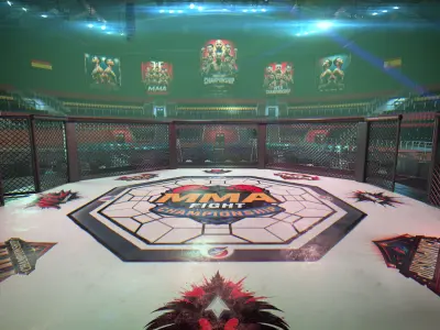 MMA Fight Arena Stadium Interior - Modular Environment  3D model