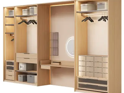 Lema wardrobe with makeup table Next 3D model