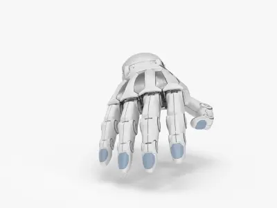 Cyborg female hand 3D model