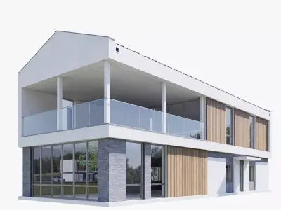 villa Low-poly 3D model