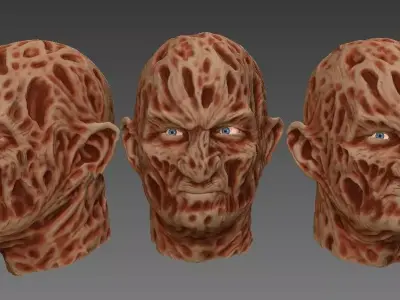 Freddy Krueger head - Printable impresion 3d 3D print model