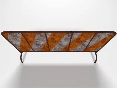 Road barricade Low-poly 3D model