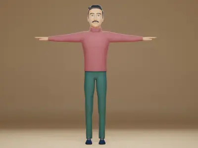 Male Cartoon Character  3D model