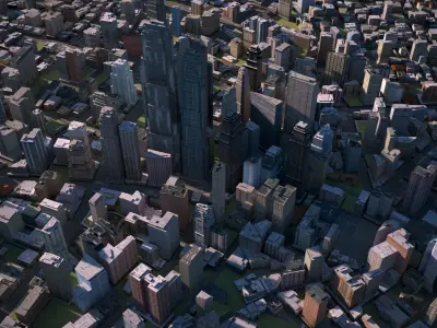 City 20 Low-poly 3D model