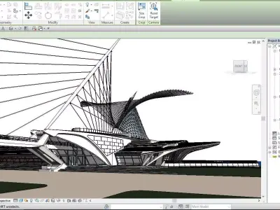 Revit file - Milwaukee Art Museum 3D model