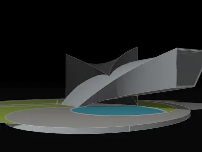 Metaverse House Modern House Low Poly Futuristic House Design Low-poly 3D model