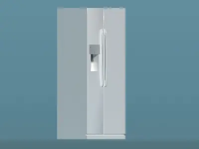 American style twin door fridge freezer with drinks dispenser Free 3D model