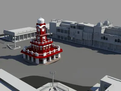 Full street 3D model 3D model