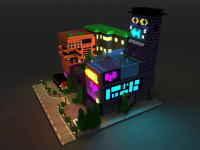 Voxel Sity 3D model
