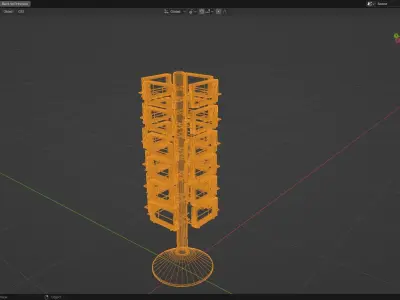 Postcard stand Low-poly 3D model