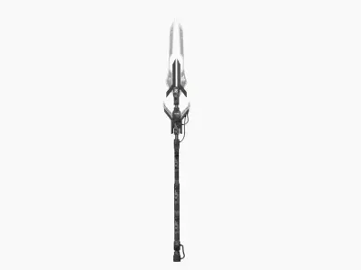 SciFi War Spear A09 Black Camo - Character Design Fashion Low-poly 3D model