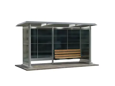 bus stop 3D model