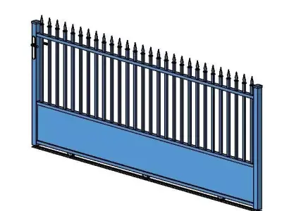 Portail coulissant - 01 Free 3D model