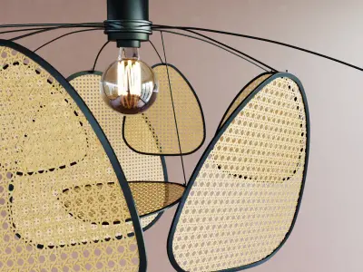 RATTAN CEILING LIGHT 3D model