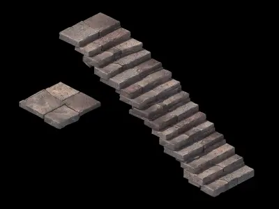 Stone - Stone Ladder 03 3D model
