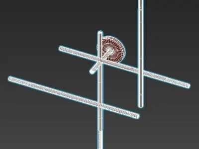 traverse gold and wall light 3D model