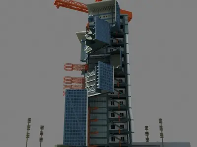 Jiuquan Satellite Launch Center 3D model