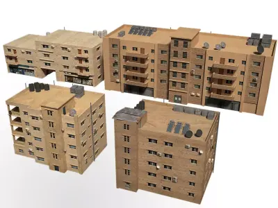 middle east buildings 5 3D model