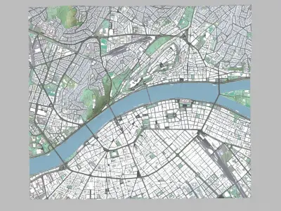 Cityscape Budapest Hungary 3D print model