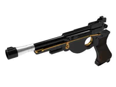 Mandalorian Blaster IB - 94 armor from Star Wars Prop lazer 3D model