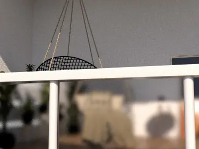 modern balcony 3D model