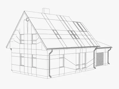 Building 001 Low-poly 3D model