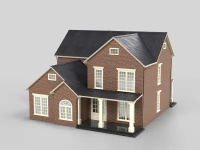 British House Design 03T4 Low-poly 3D model