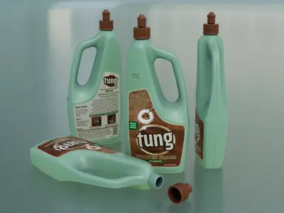 Wood Floor Cleaner low poly 3d model Low-poly 3D model