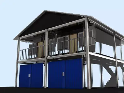 Shop House - Ruko 3D model