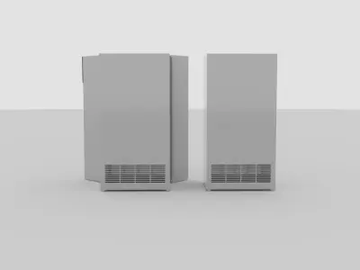 Defy Fridge Side by Side Doors Free 3D model
