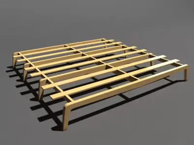 cama linea smooth Low-poly 3D model