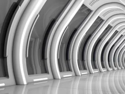 Sci Fi Futuristic Corridor 3D model