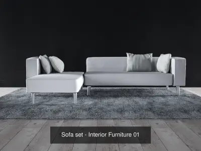 Sofa sets - Interior Furniture 3D Model Pack
