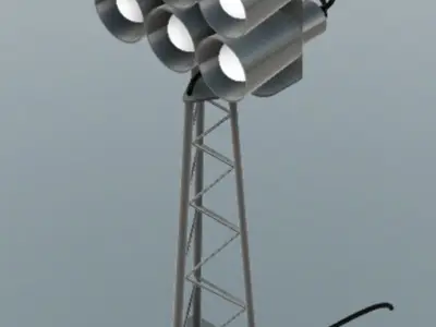 Football Stadium Table Lamp 3D model