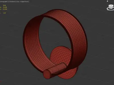 Modern bedside wall light in acrylic and metal 3D model