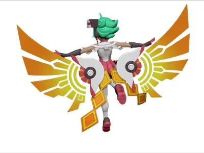 Gunvolt Lola Fanart 3D model