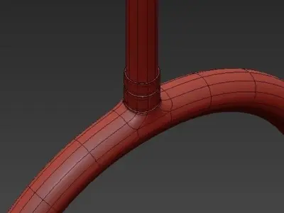 Wide Champagne Gold LED Mini Pendant 3D model