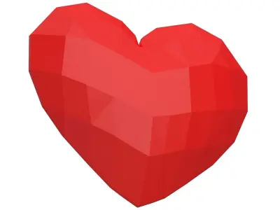 Heart Simple Low-poly 3D model