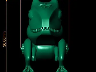 Decorative dino 3D print model