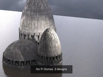 Architecture Fantasy Historical Dome Collection  3D Model Pack