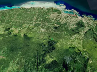 Upolu island samoa full 3d model terrain 3D model