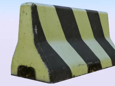 Traffic barrier 3D model
