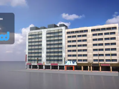 TW Street with bar 3D model